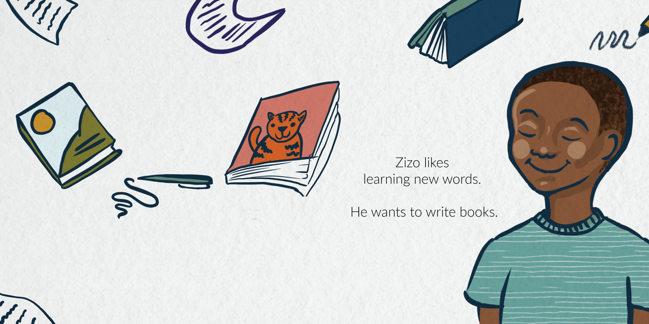 Zibu and Zizo — original illustrated page 11, English text included